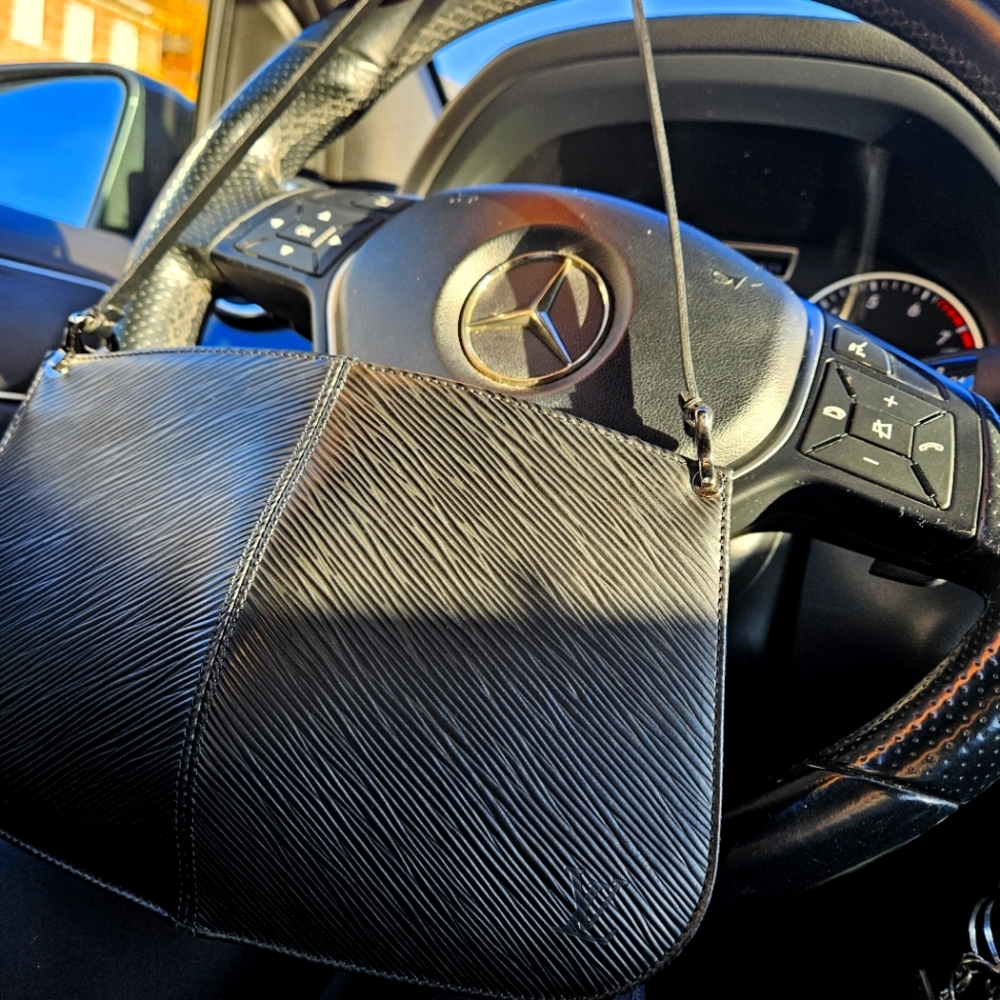 Louis Vuitton Black Epi Demi Lune